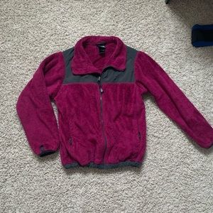 The North Face Kids fur zip up windbreaker